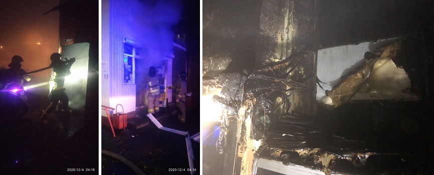 пожар в торговом павильоне