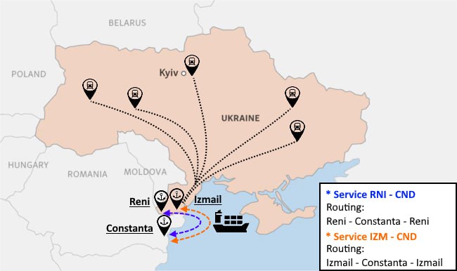 На Дунаї запустили фідерні контейнерні перевезення з Констанци до Ізмаїлу (фото)
