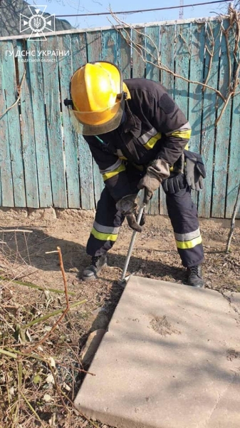 В Измаильском районе спасатели освободили из ловушки щенка (фото)
