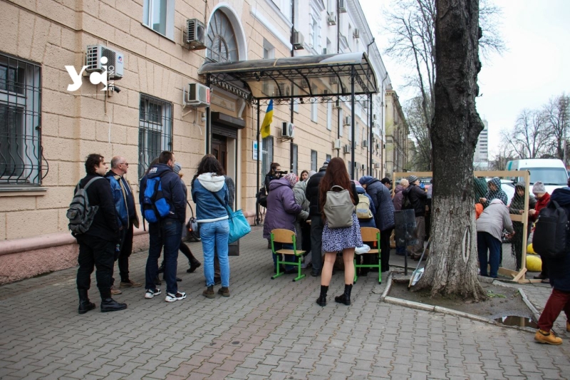 Одеські волонтери знову плели сітки під податковою службою (фото)